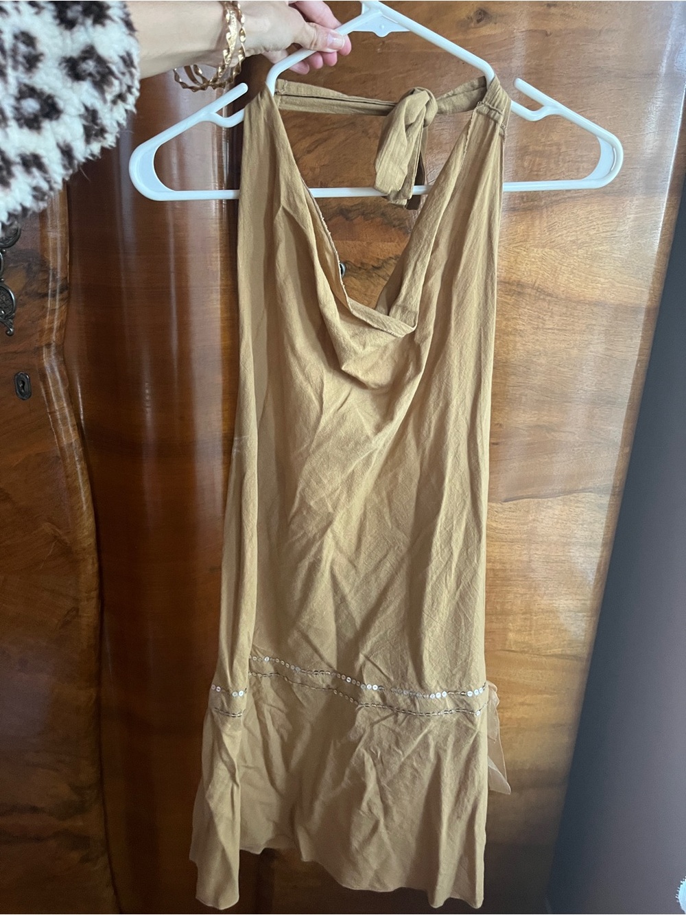 Gimaguas Halter Dress with Sequin Detail